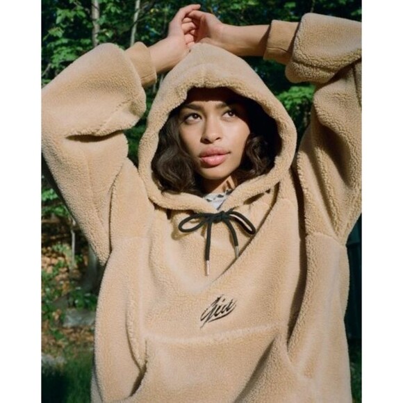 I.AM.GIA Pixie 2.0 Jumper Hoodie Women Small Brown Kangaroo Pocket Raglan Sleeve - Picture 1 of 10